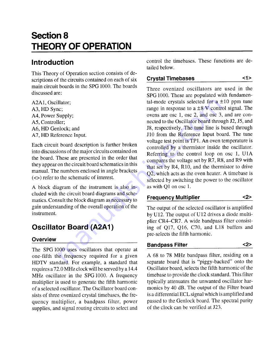 Tektronix SPG 1000 Скачать руководство пользователя страница 97