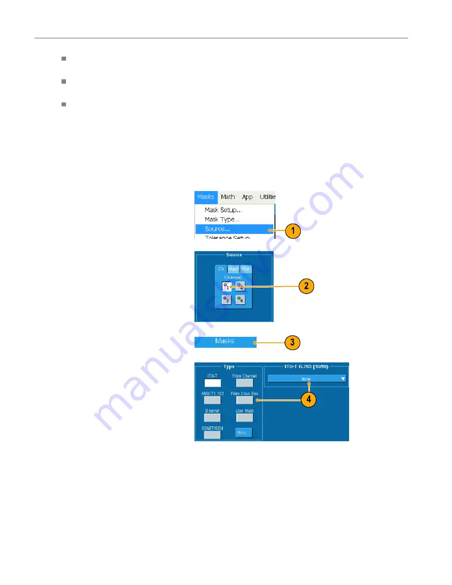 Tektronix TDS6000B Series Quick Start User Manual Download Page 74