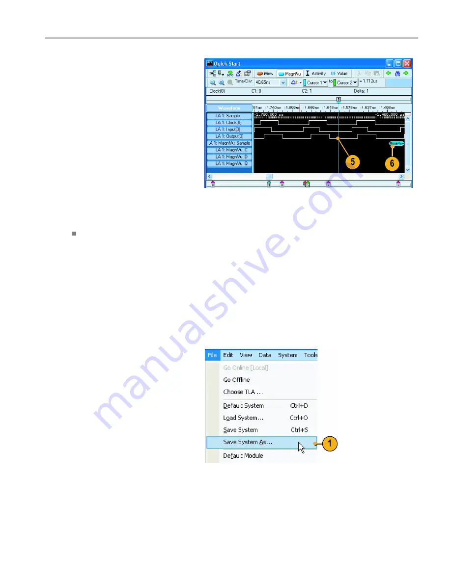 Tektronix TLA5201B Quick Start User Manual Download Page 36