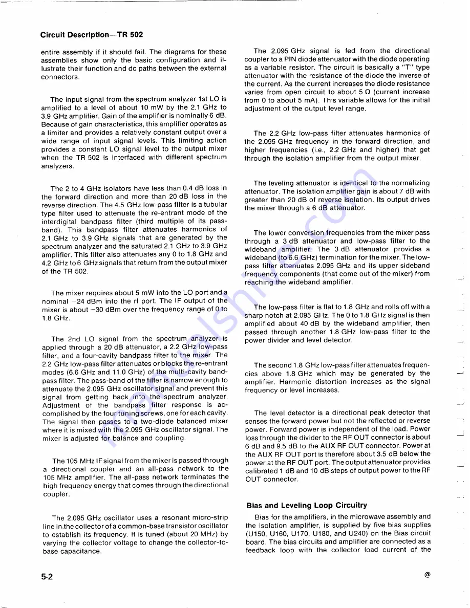 Tektronix TR 502 Instruction Manual Download Page 20