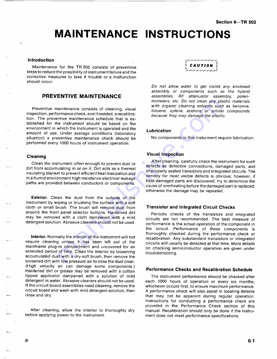 Tektronix TR 502 Instruction Manual Download Page 23