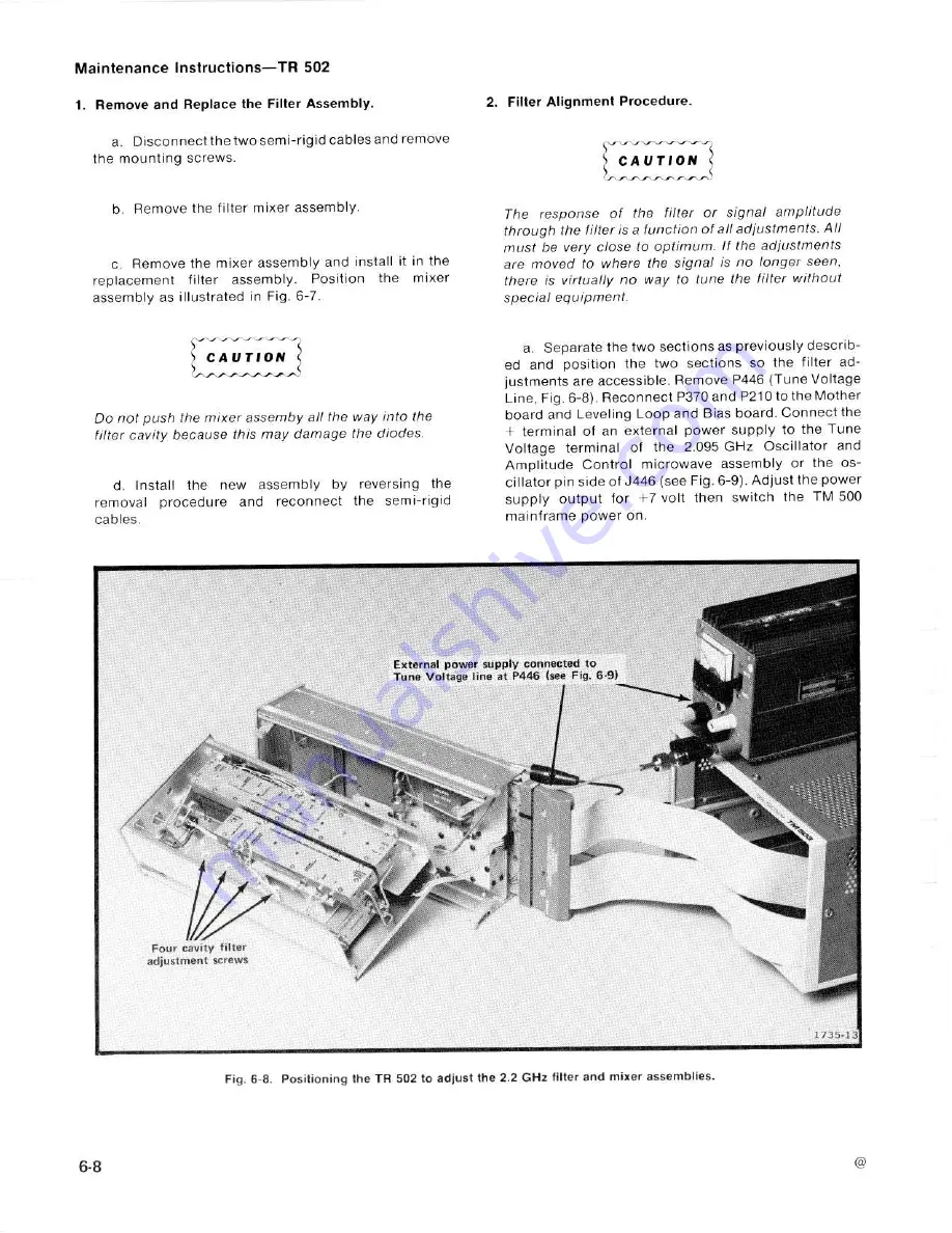 Tektronix TR 502 Скачать руководство пользователя страница 30