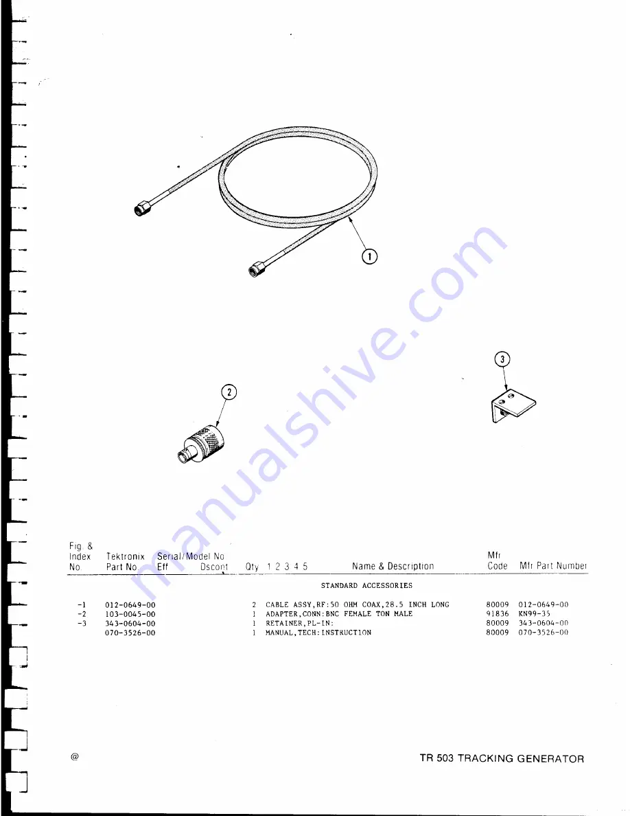 Tektronix TR 503 Instruction Manual Download Page 67