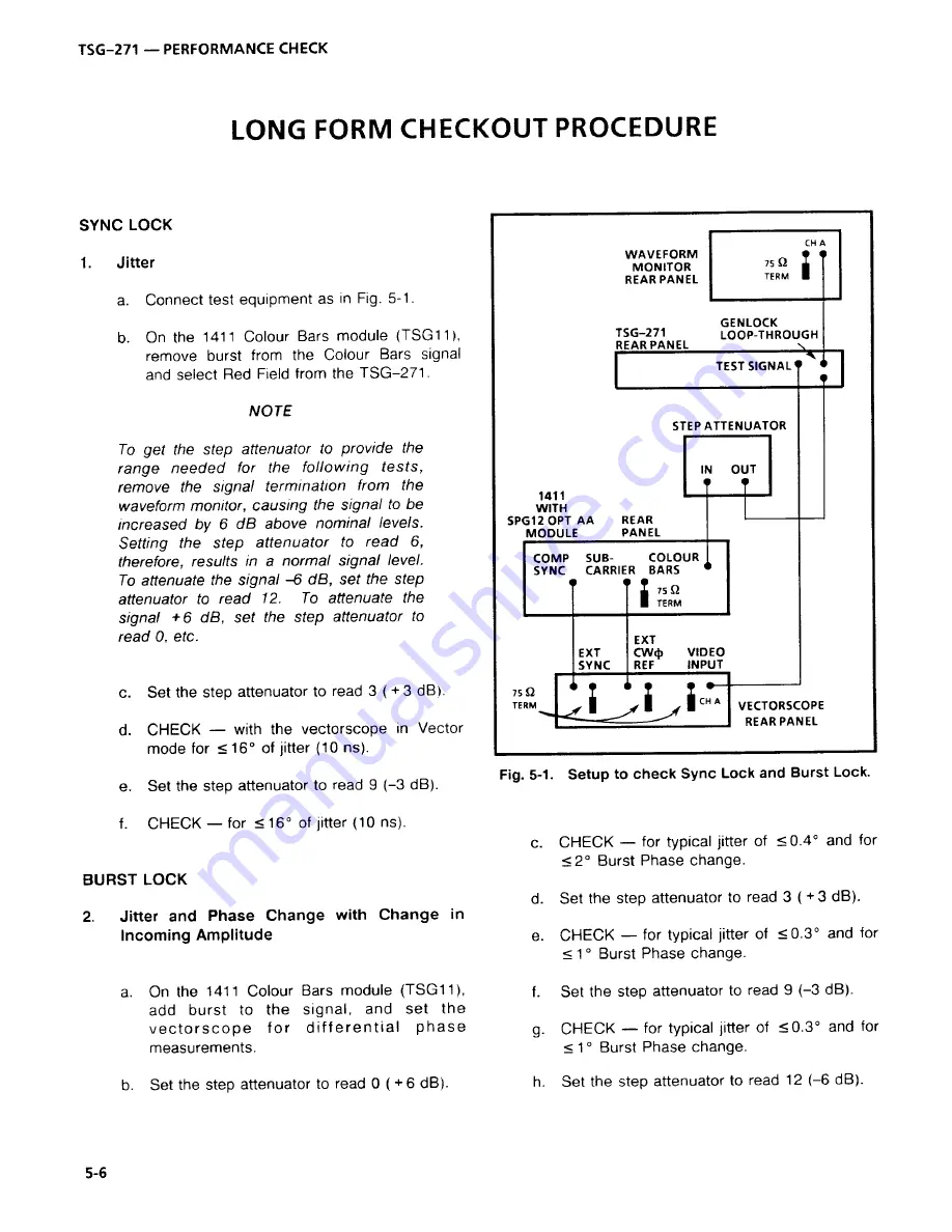 Tektronix TSG-271 Скачать руководство пользователя страница 66