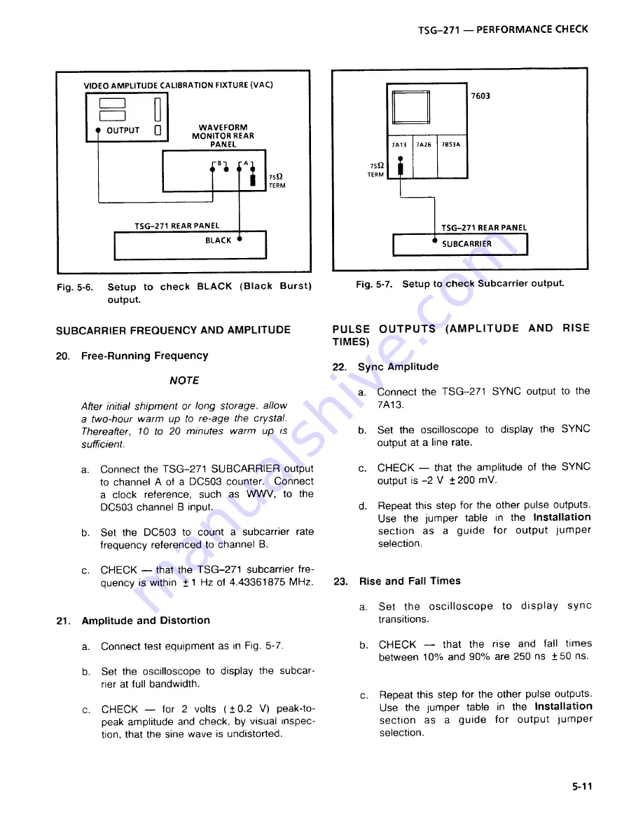 Tektronix TSG-271 Скачать руководство пользователя страница 71