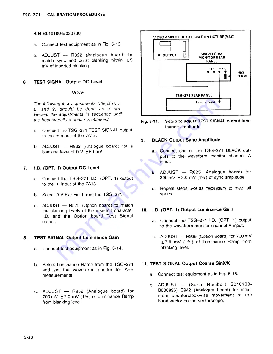 Tektronix TSG-271 Скачать руководство пользователя страница 80