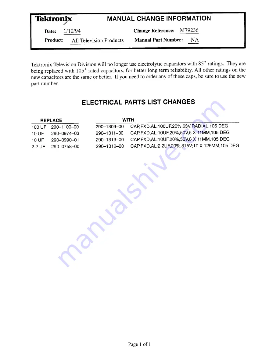 Tektronix TSG-271 Instruction Manual Download Page 207