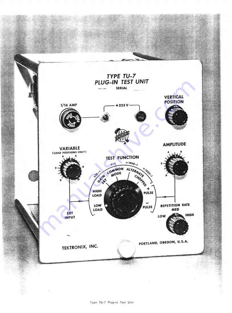 Tektronix TU-7 Скачать руководство пользователя страница 4