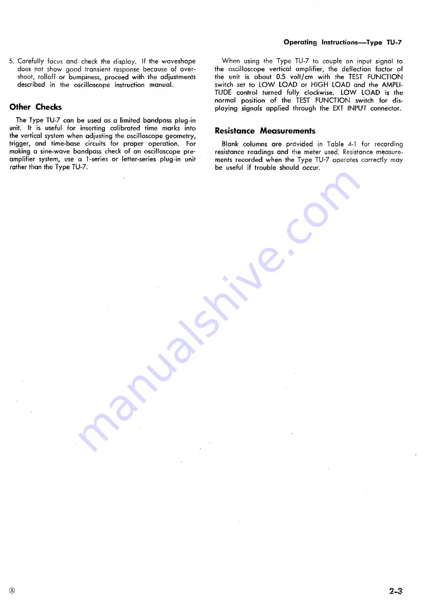 Tektronix TU-7 Instruction Manual Download Page 10