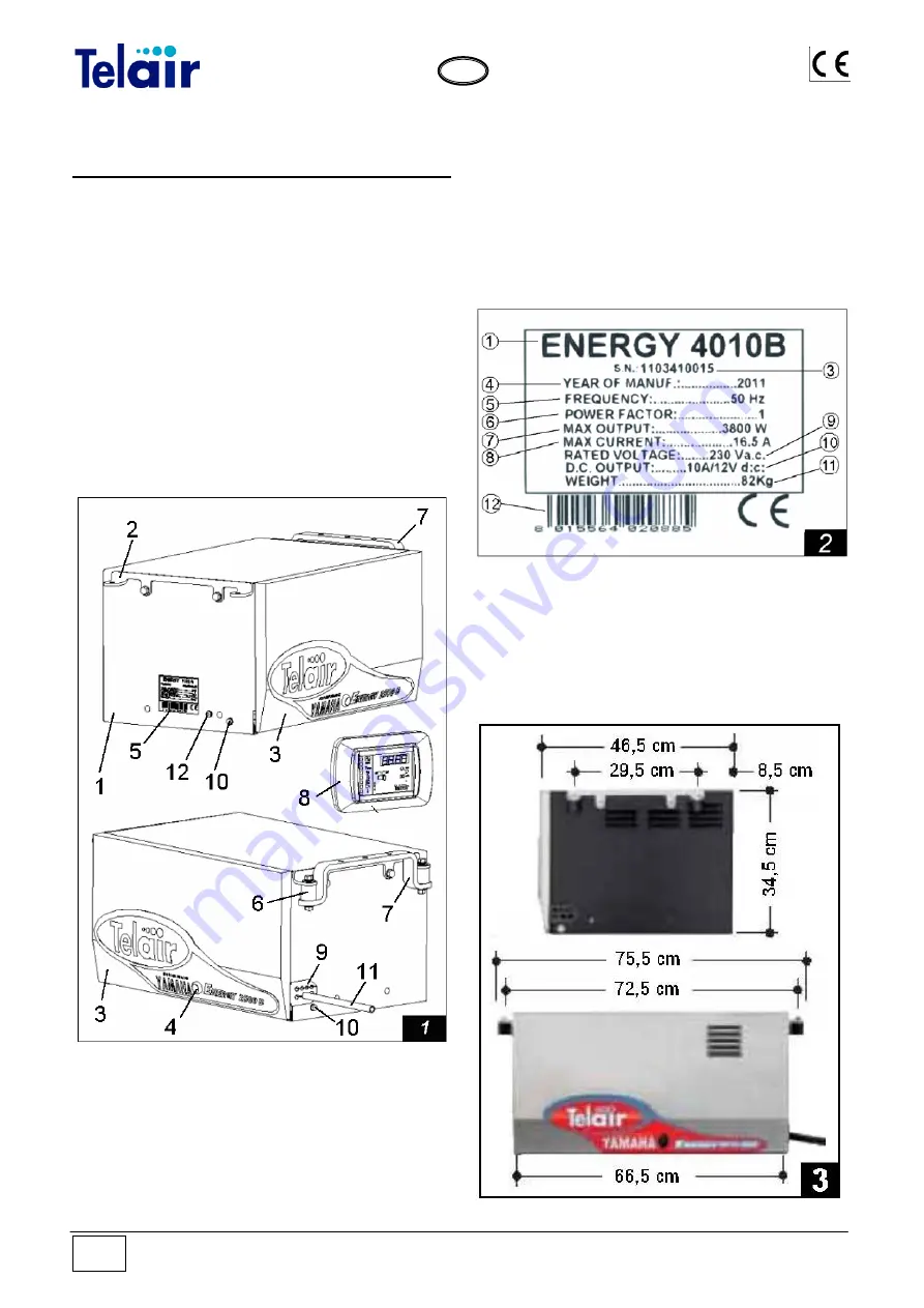 Telair ENERGY 4010B User'S Operating Instruction And Installation Manual Download Page 6