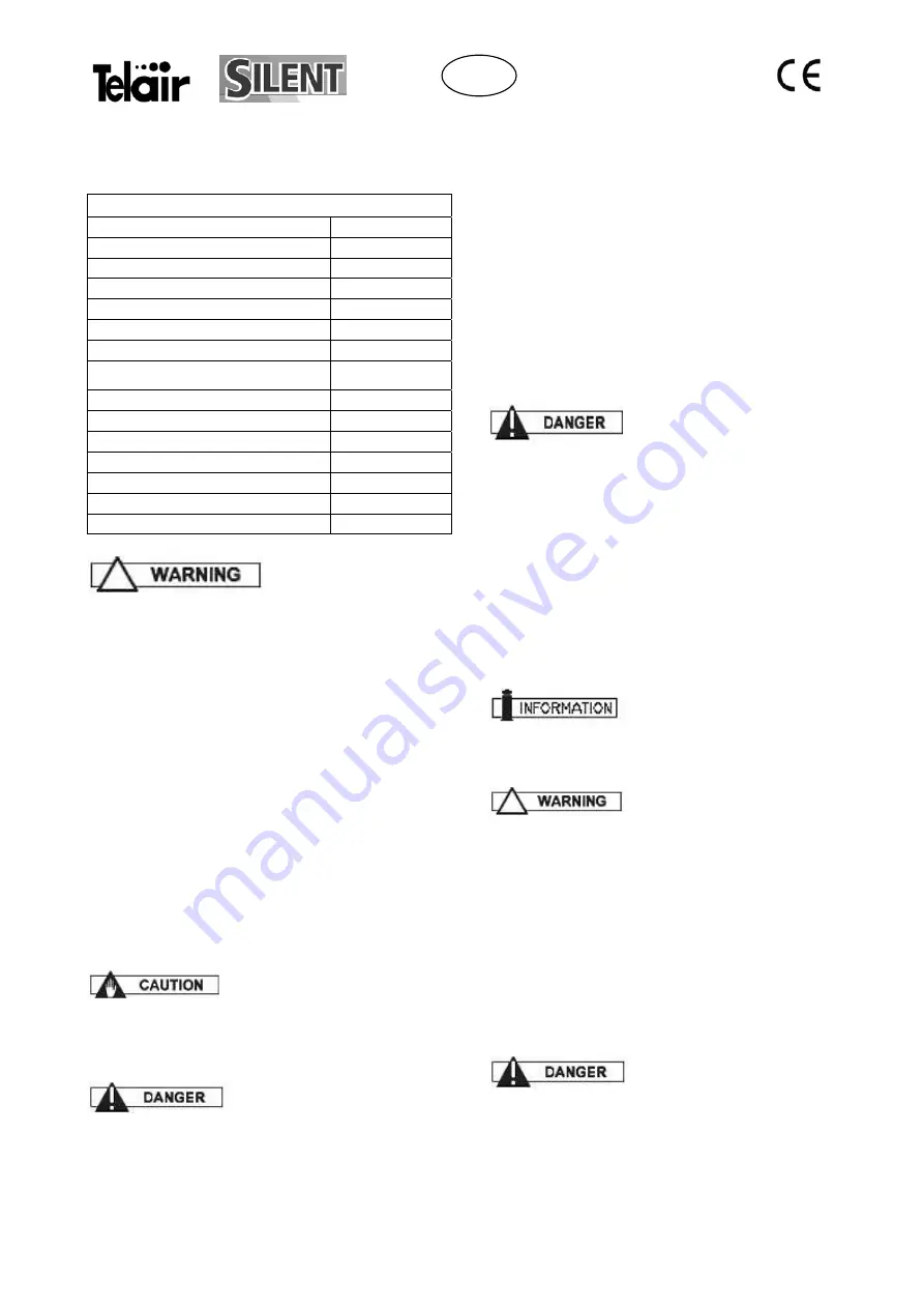 Telair Silent 7300H Installation And User Manual Download Page 6