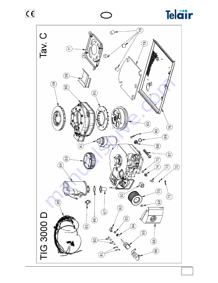 Telair TIG 3000D Use And Maintenance Manual And Instructions For Installation Download Page 35