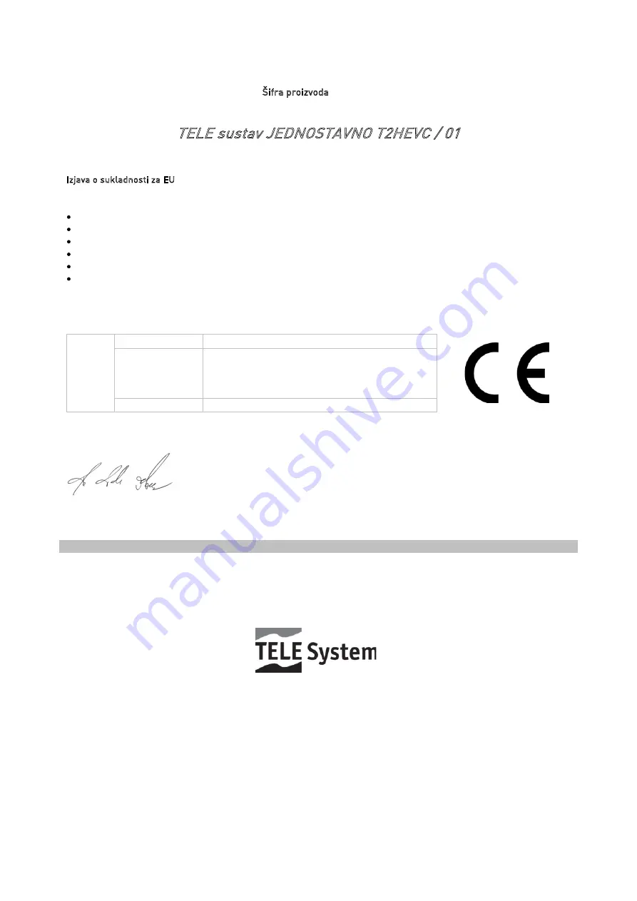 Tele System 21005313 User Manual Download Page 60