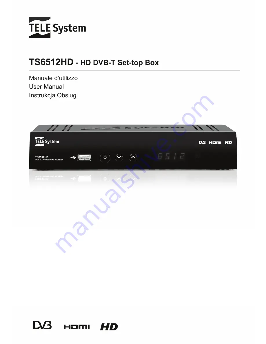 Tele System TS6512HD Скачать руководство пользователя страница 1