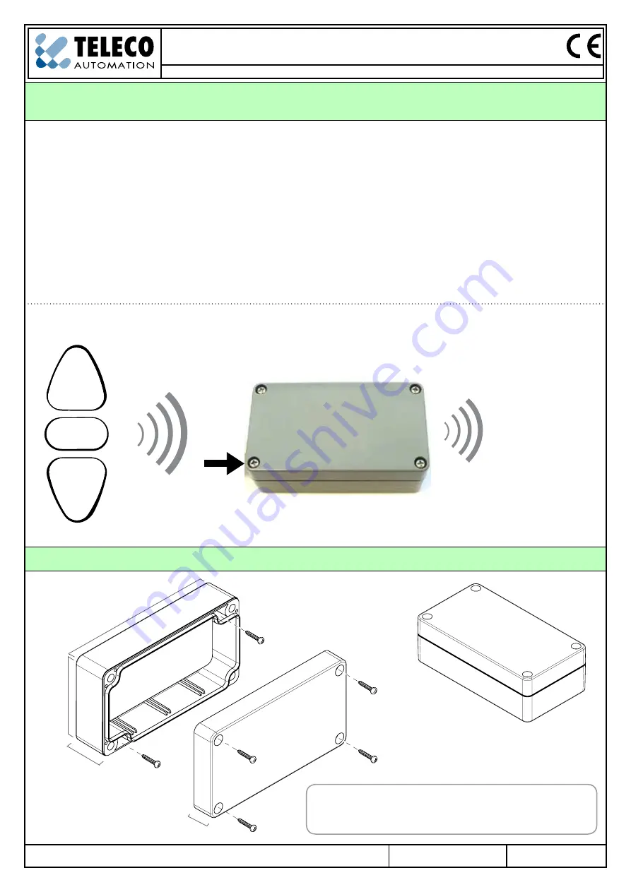 Teleco BST7 Quick Start Manual Download Page 1