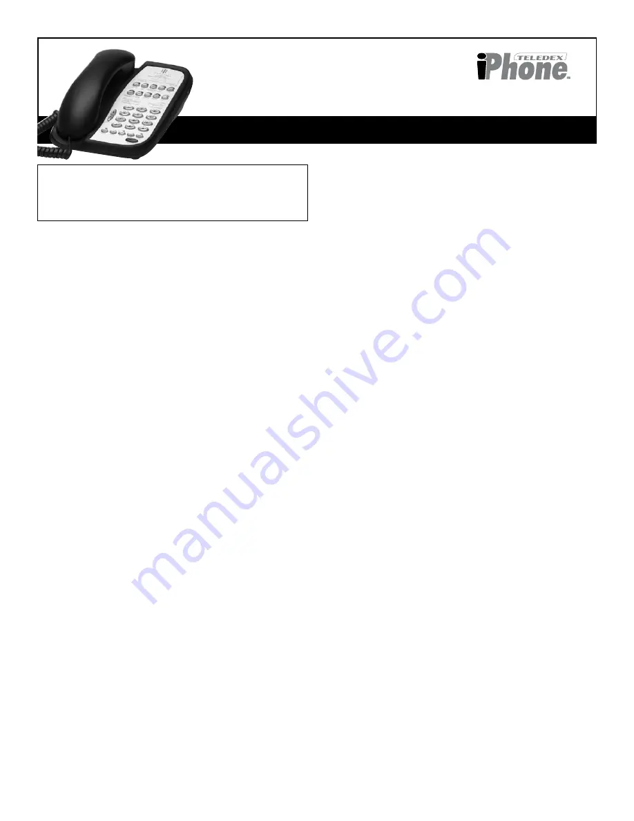 Teledex iPhone A100 User Manual Download Page 1