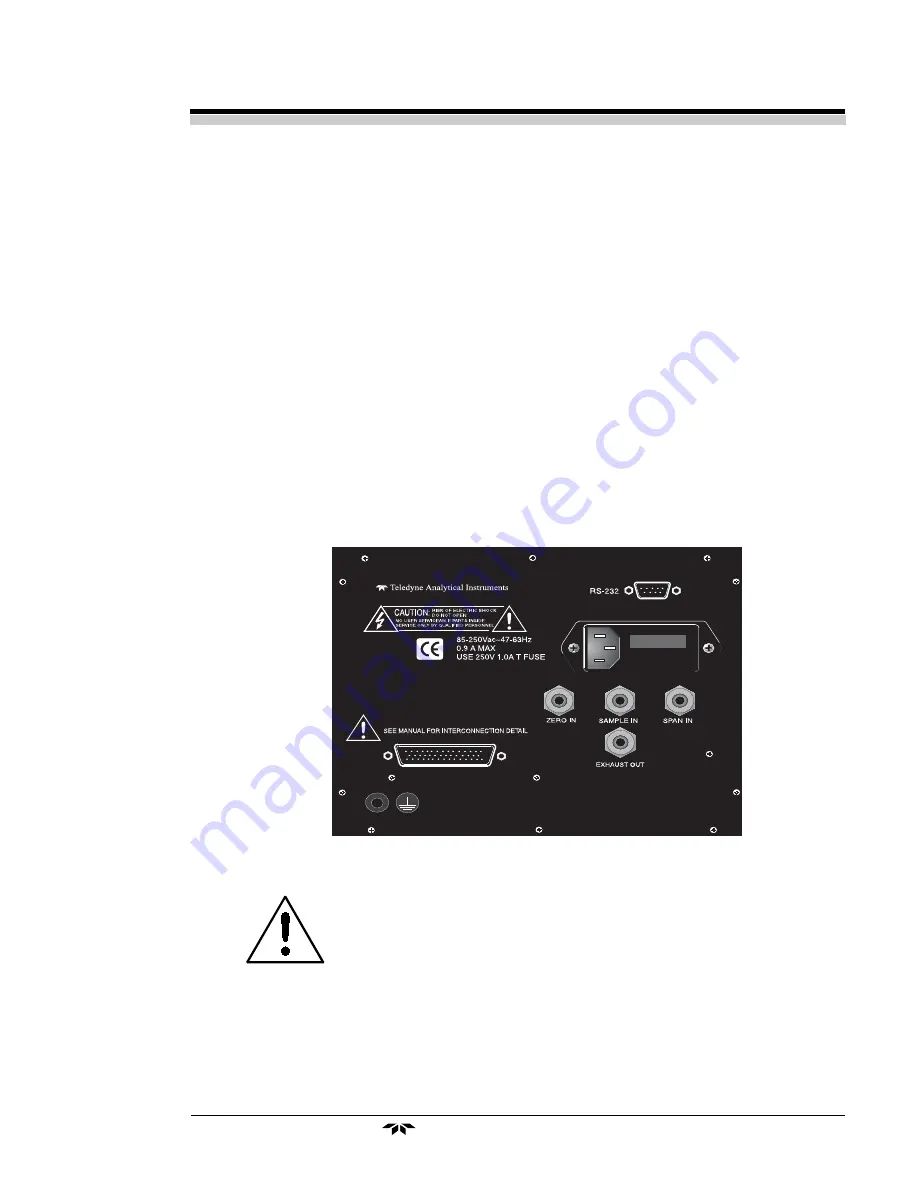 Teledyne Analytical Instruments 3000PA-EU Operating Instructions Manual Download Page 14