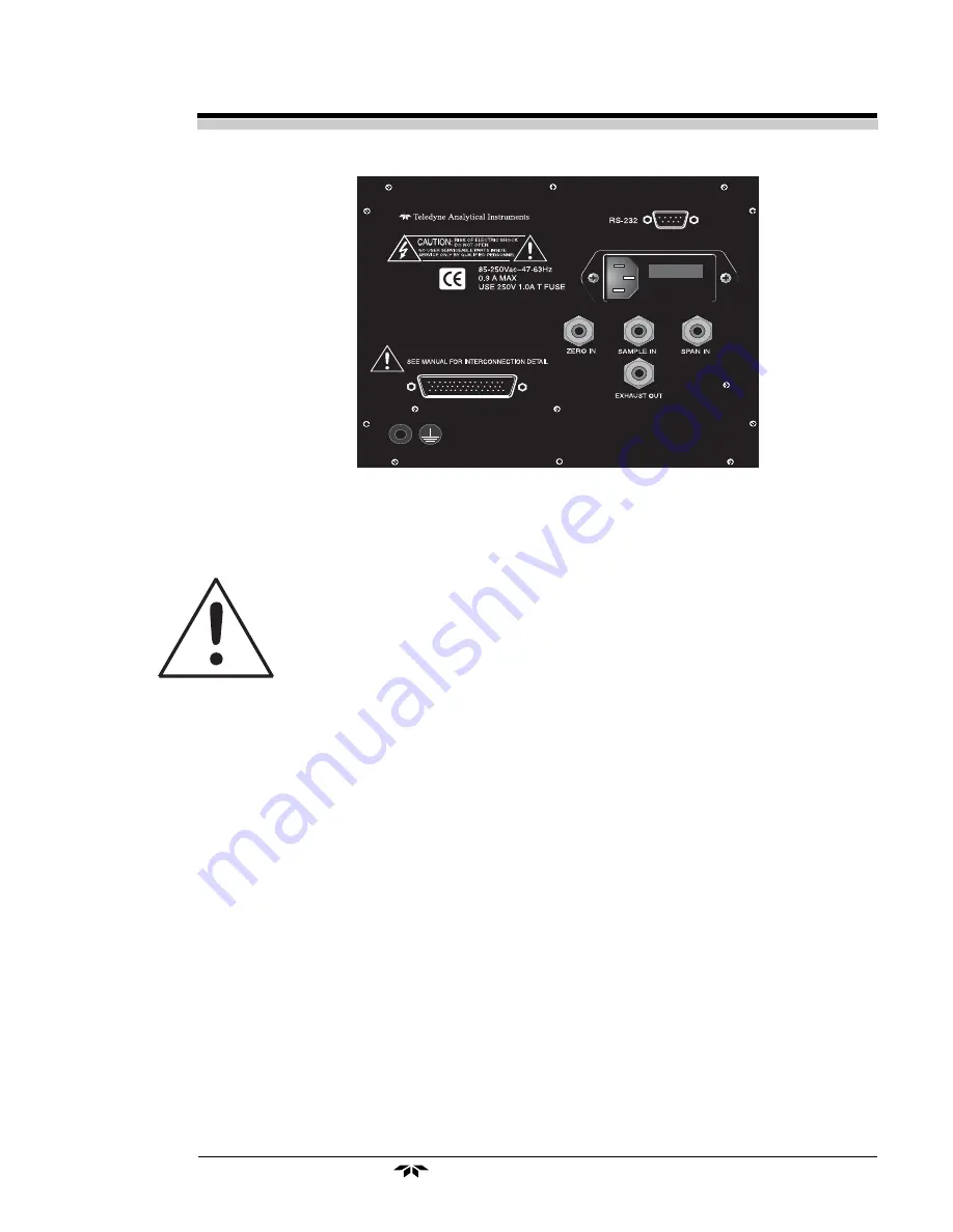 Teledyne Analytical Instruments 3000PA-EU Operating Instructions Manual Download Page 28