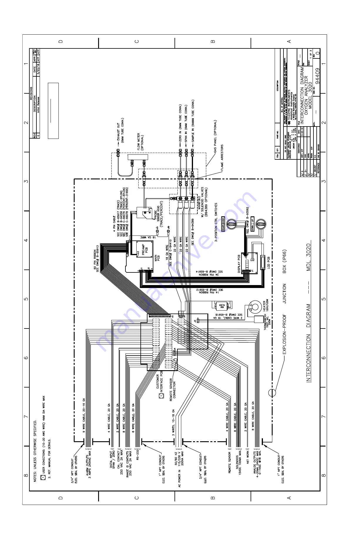 Teledyne Analytical Instruments 3020 M Operating Instructions Manual Download Page 99