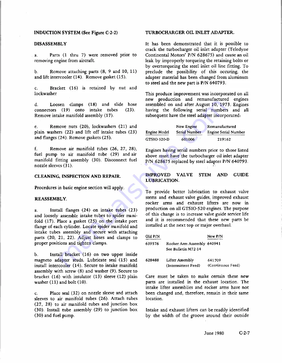 Teledyne Continental Motors GTSIO-520 Series Overhaul Manual Download Page 141