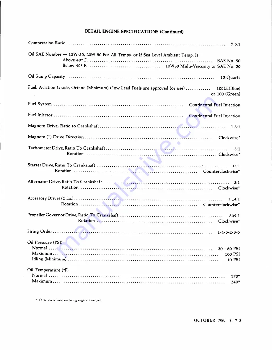 Teledyne Continental Motors GTSIO-520 Series Overhaul Manual Download Page 221