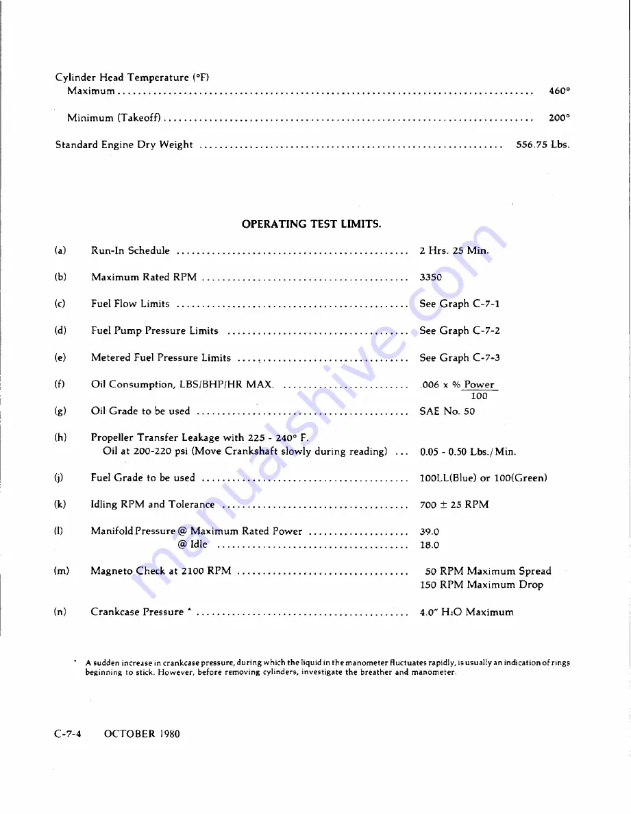 Teledyne Continental Motors GTSIO-520 Series Overhaul Manual Download Page 222