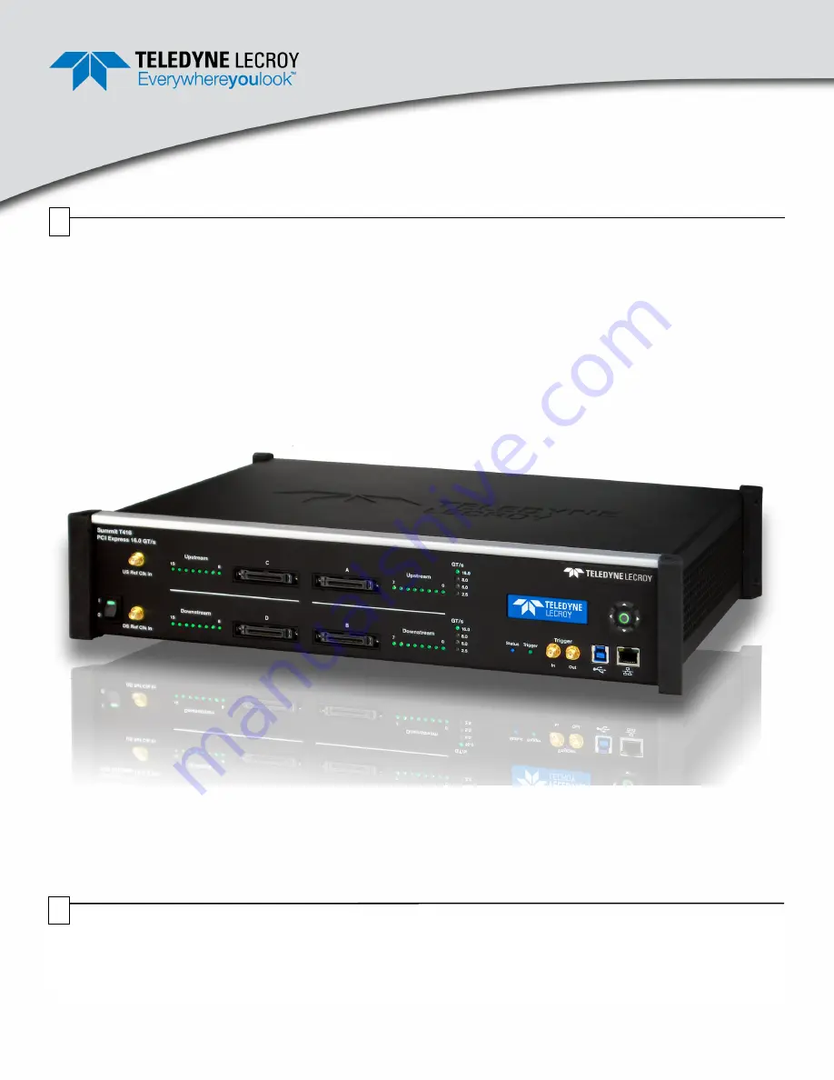 Teledyne Lecroy Summit T416 Скачать руководство пользователя страница 1