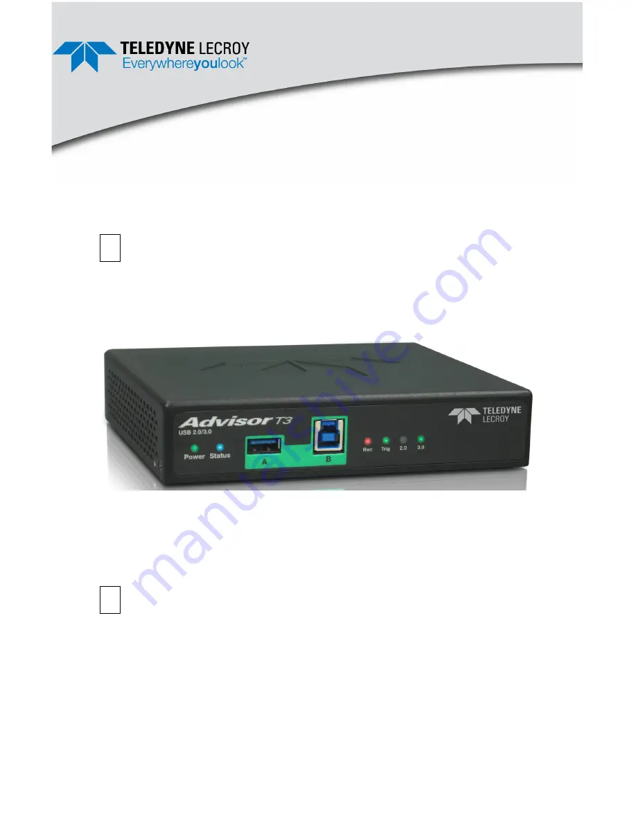 Teledyne Lecroy USB Advisor T3 Quick Start Download Page 1