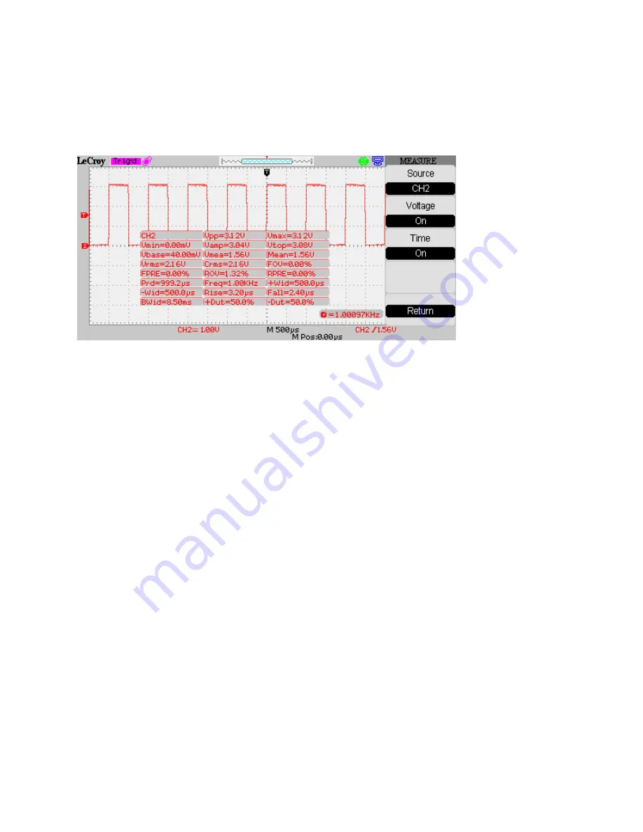 Teledyne Lecroy WaveAce Lab 3 Manual Download Page 8