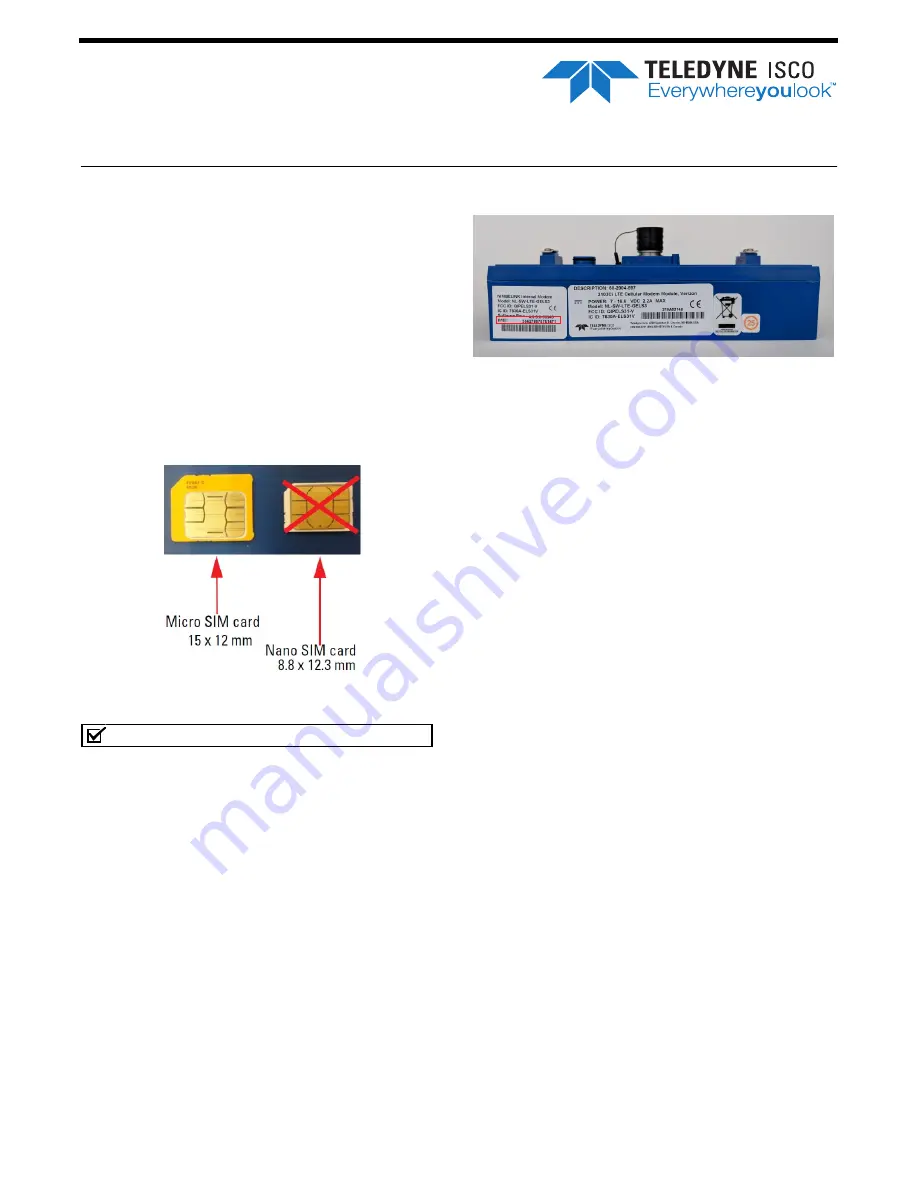 Teledyne 2100Ci Series Instruction Sheet Download Page 1