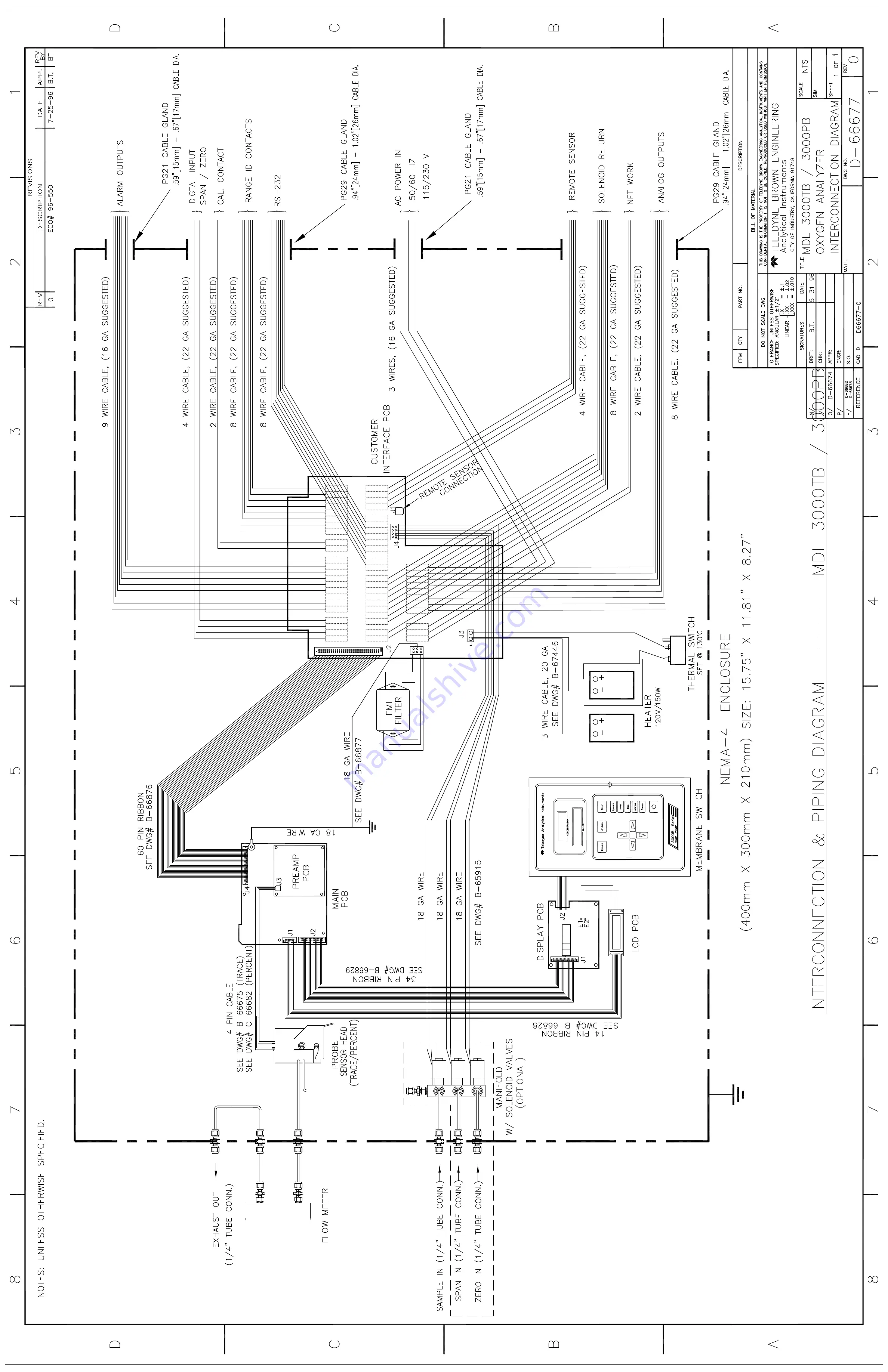 Teledyne 3000TB Operating Instructions Manual Download Page 107