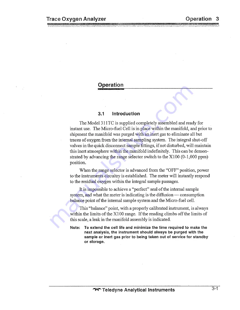 Teledyne 311TC Instruction Manual Download Page 17