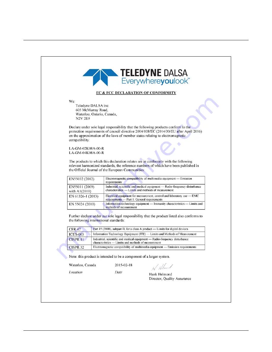 Teledyne Linea GigE 2K User Manual Download Page 112