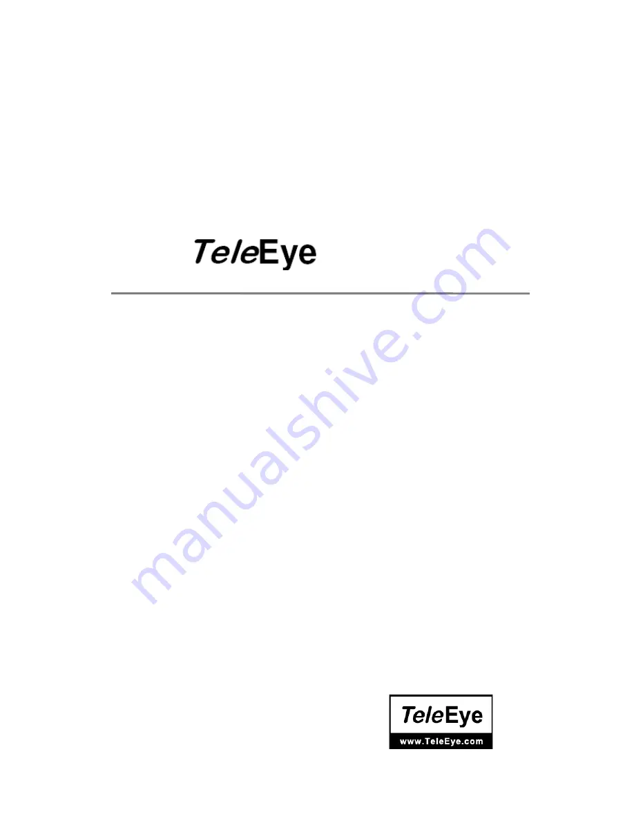 TeleEye CX7816 Quick Start Manual Download Page 1