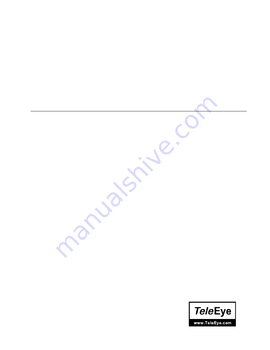 TeleEye DT-103D Installation Manual Download Page 1