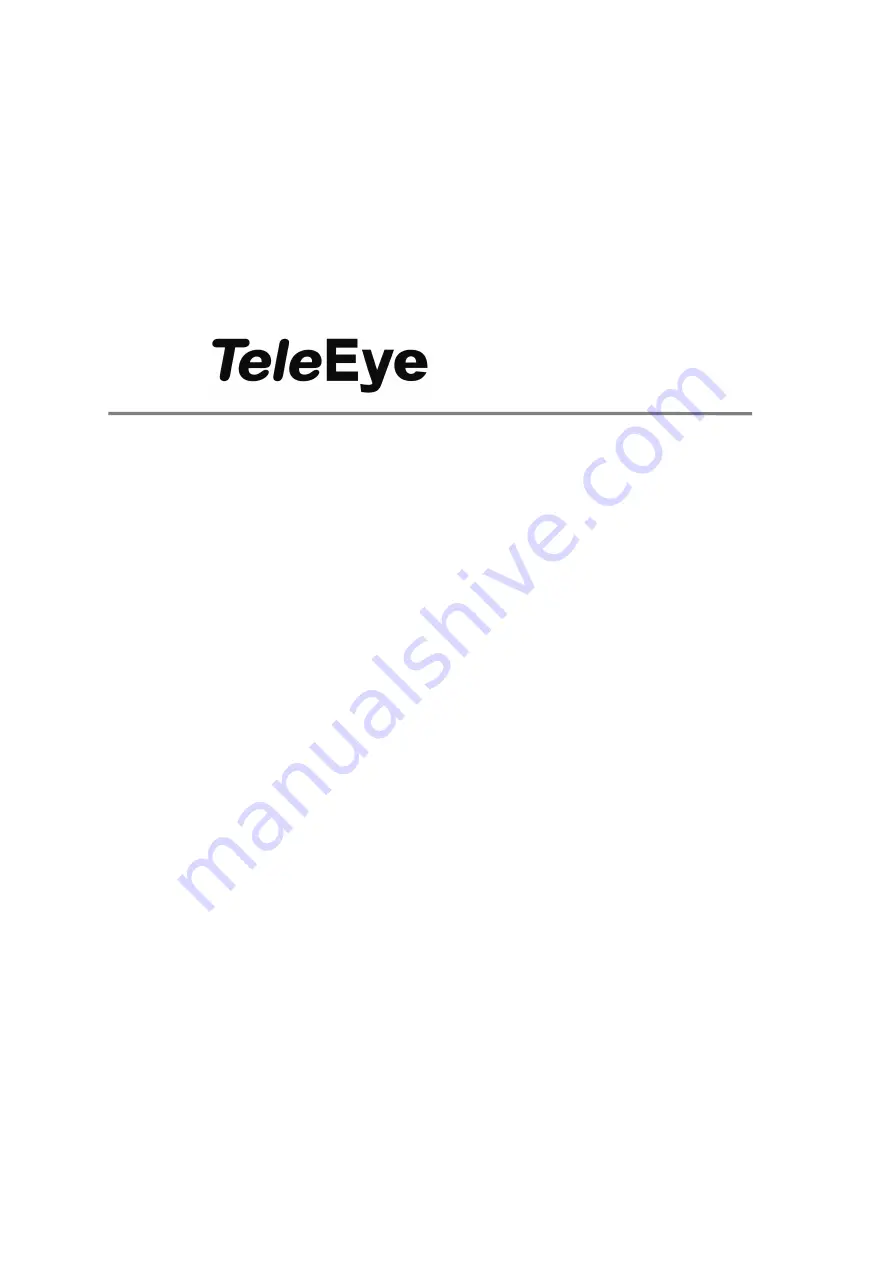 TeleEye GN8 Series Скачать руководство пользователя страница 1