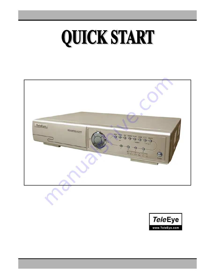 TeleEye RM134 Quick Start Manual Download Page 1