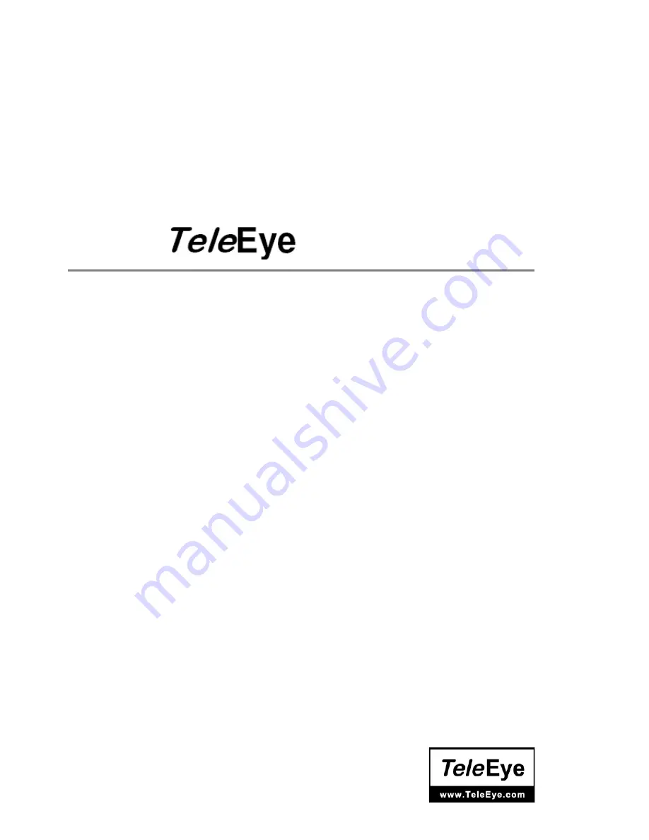 TeleEye RX3216_V3 Supplementary Manual Download Page 1