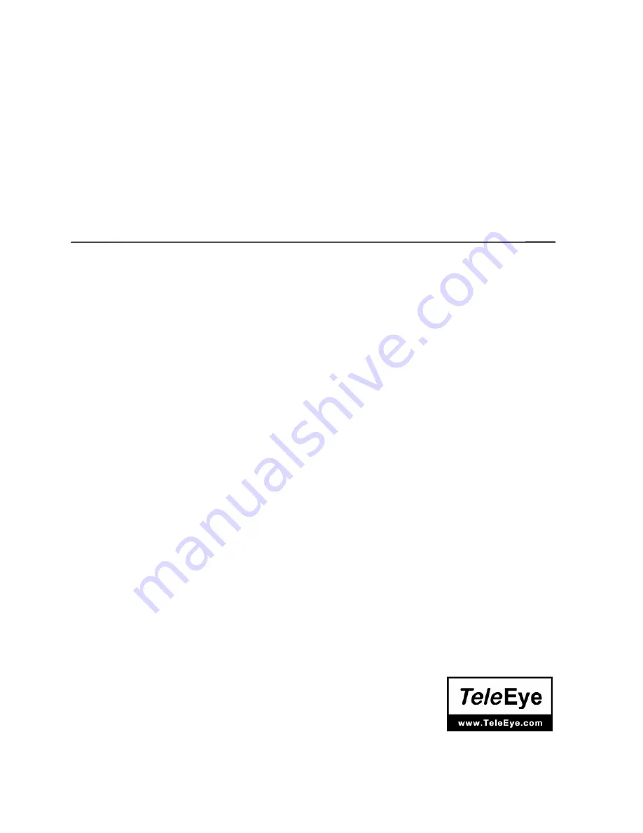 TeleEye RX504 User Manual Download Page 1