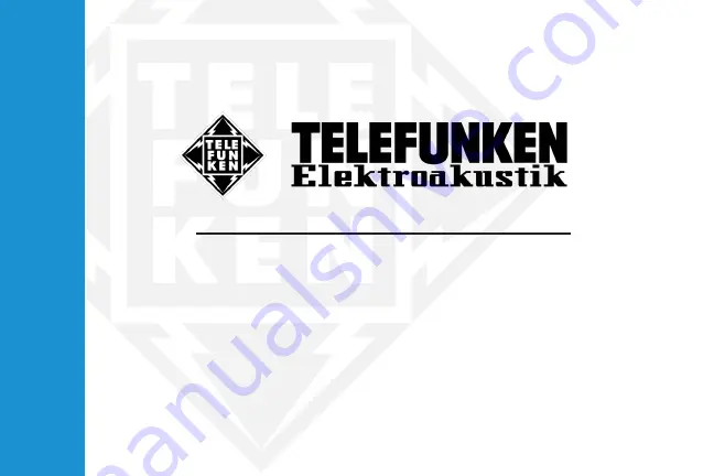 Telefunken Alchemy Series Product Manual Download Page 1