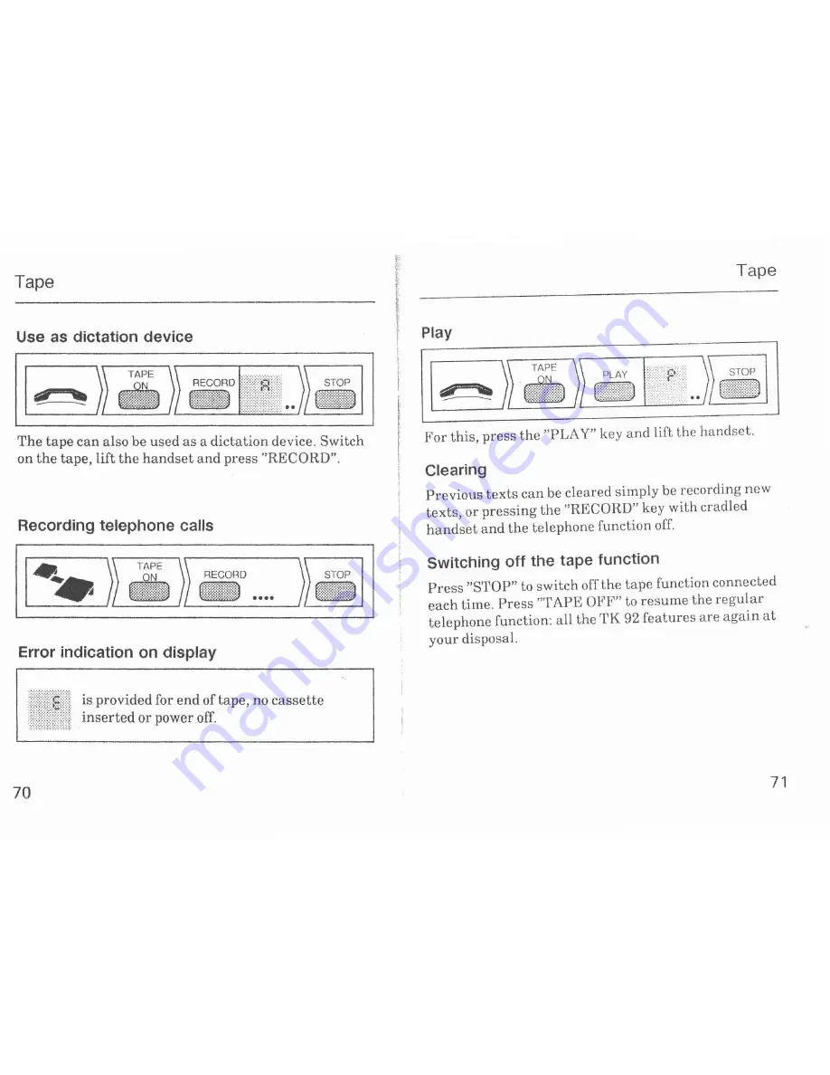 Telenorma TK 92 Operating Instructions Manual Download Page 36