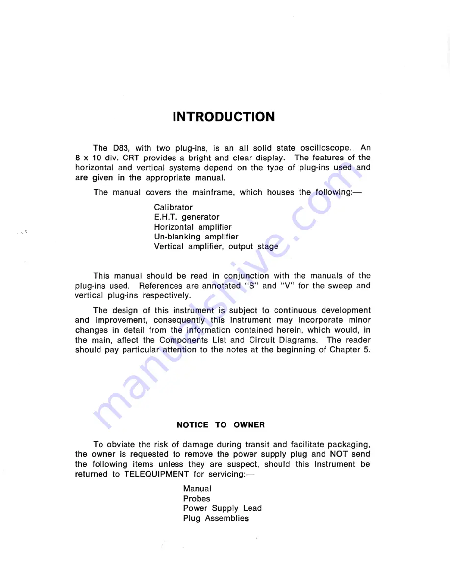 Telequipment D83 User Manual Download Page 1