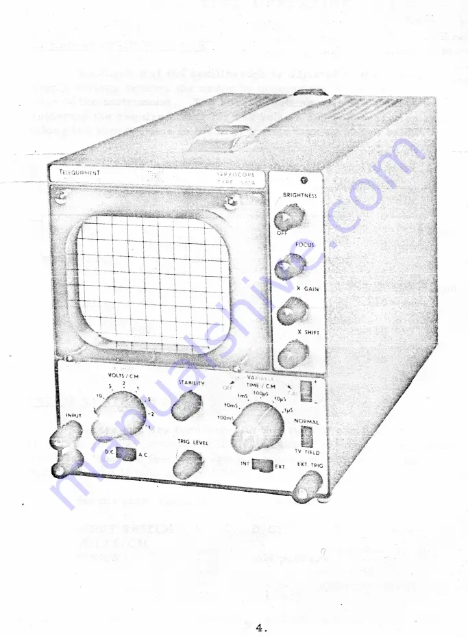 Telequipment Serviscope S51 Operating Instructions Manual Download Page 6