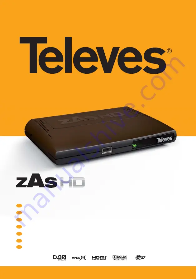 Televes ZAS HD SAT Quick Manual Download Page 1