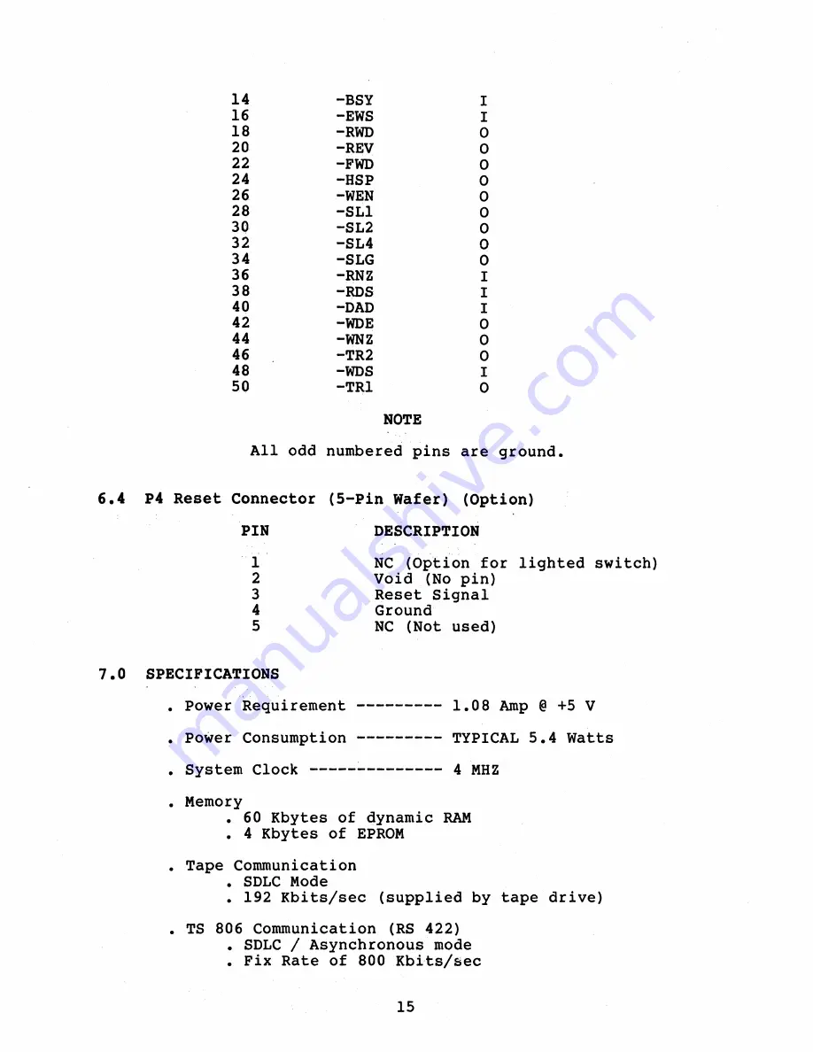 TeleVideo TS 806 Maintenance Manual Download Page 82