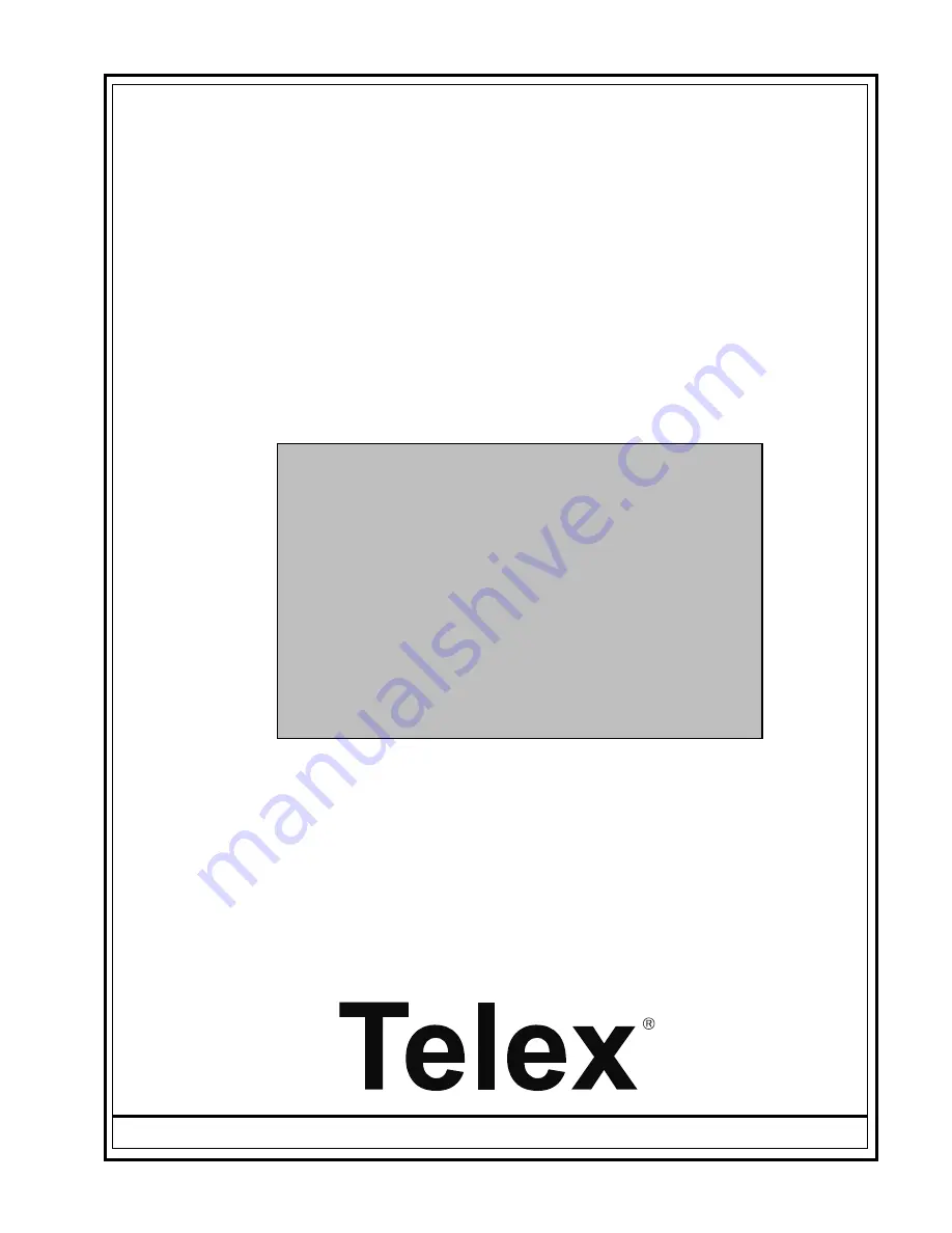 Telex ADAM DBX User Manual Download Page 1