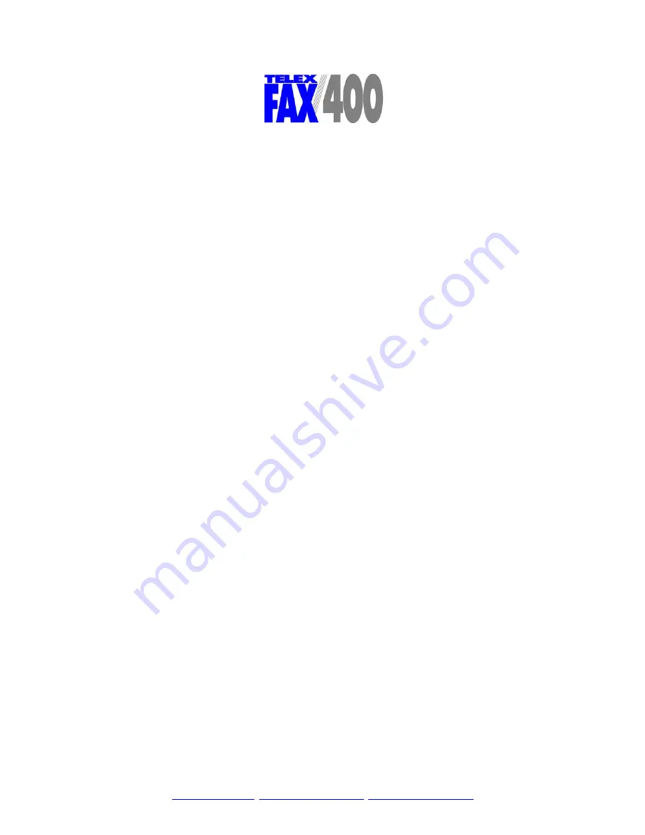 Telex Bantam 400 User Manual Download Page 1