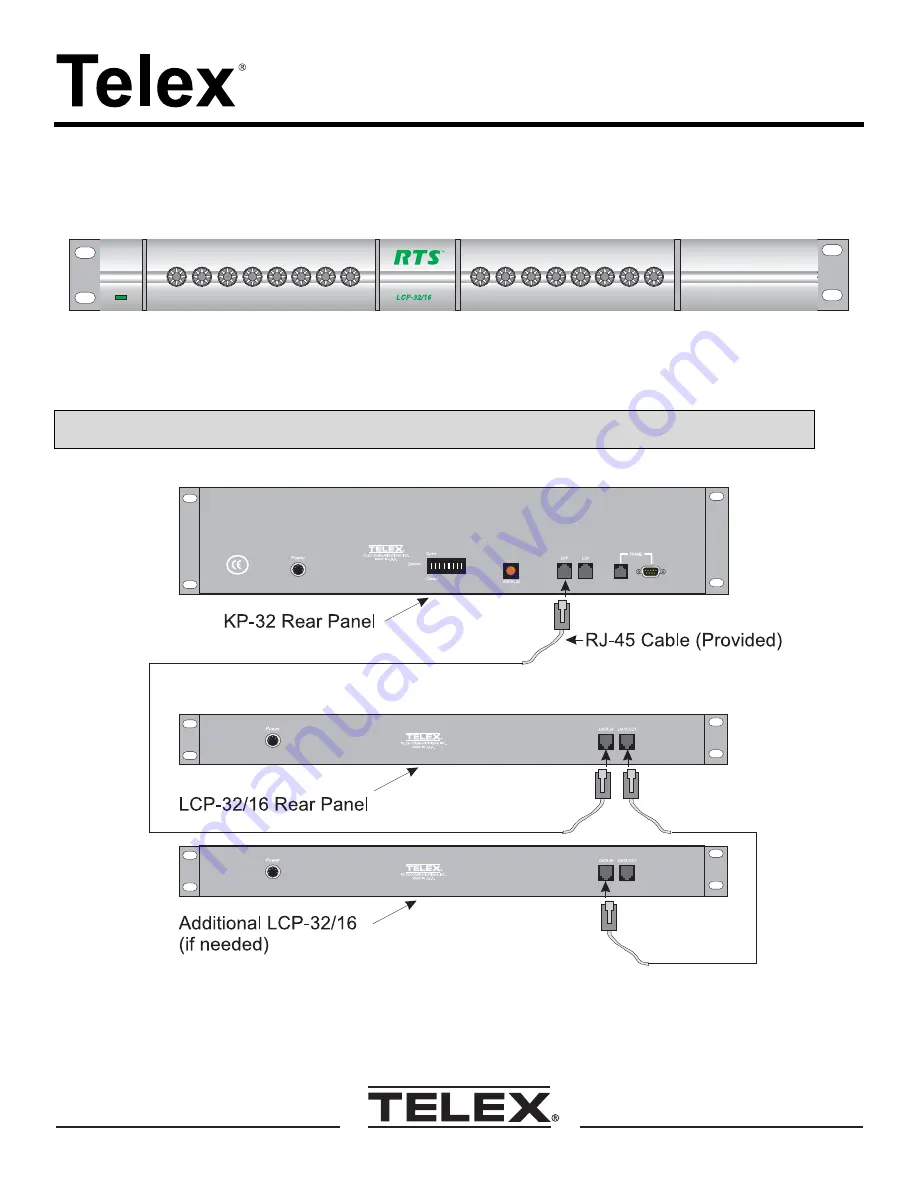 Telex LCP-16 Installation Manual Download Page 1