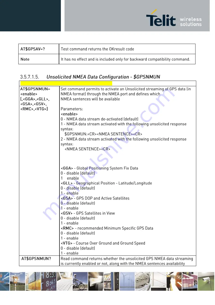 Telit Wireless Solutions DE910-DUAL Reference Manual Download Page 207