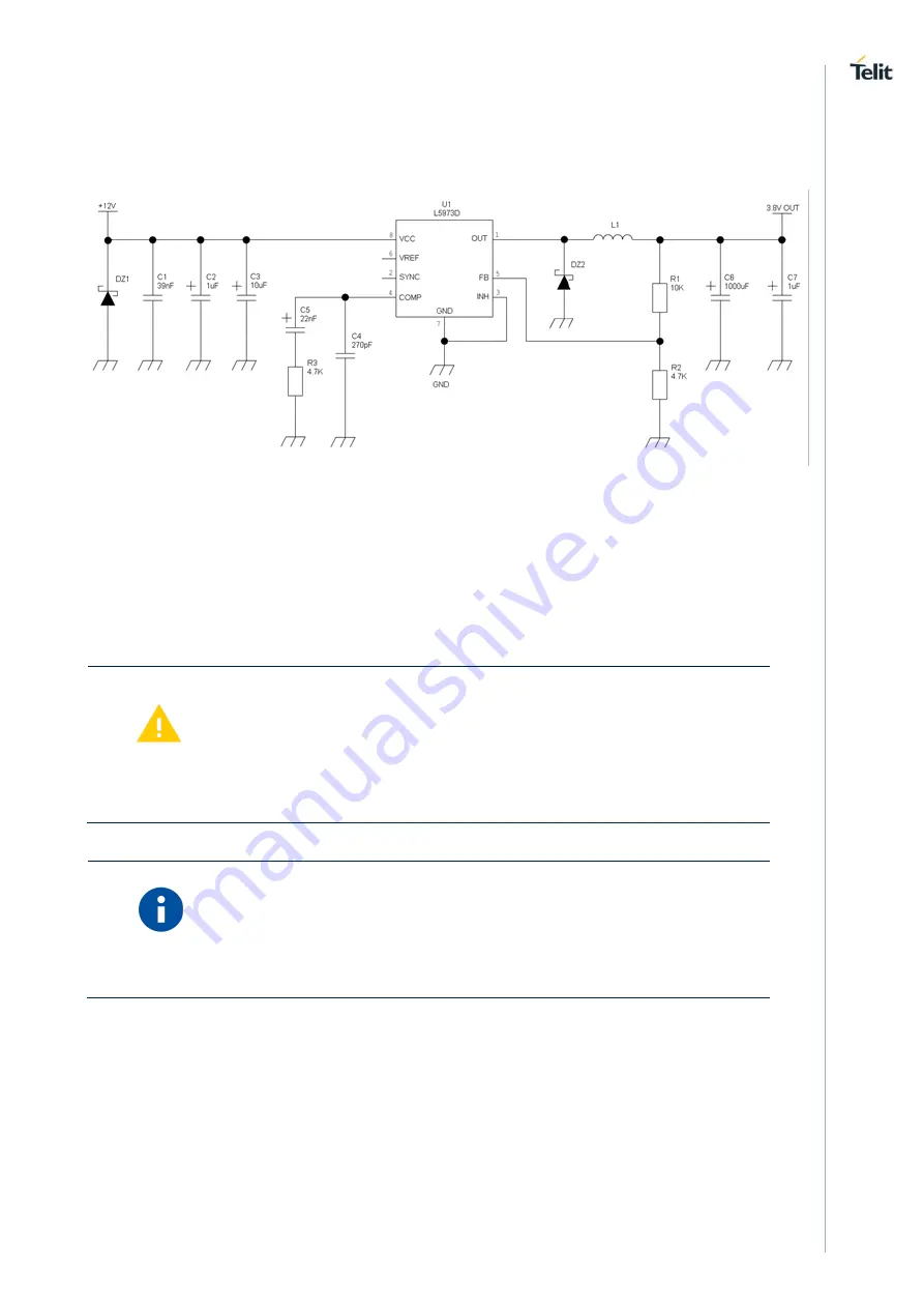 Telit Wireless Solutions HE910 Hardware User'S Manual Download Page 46